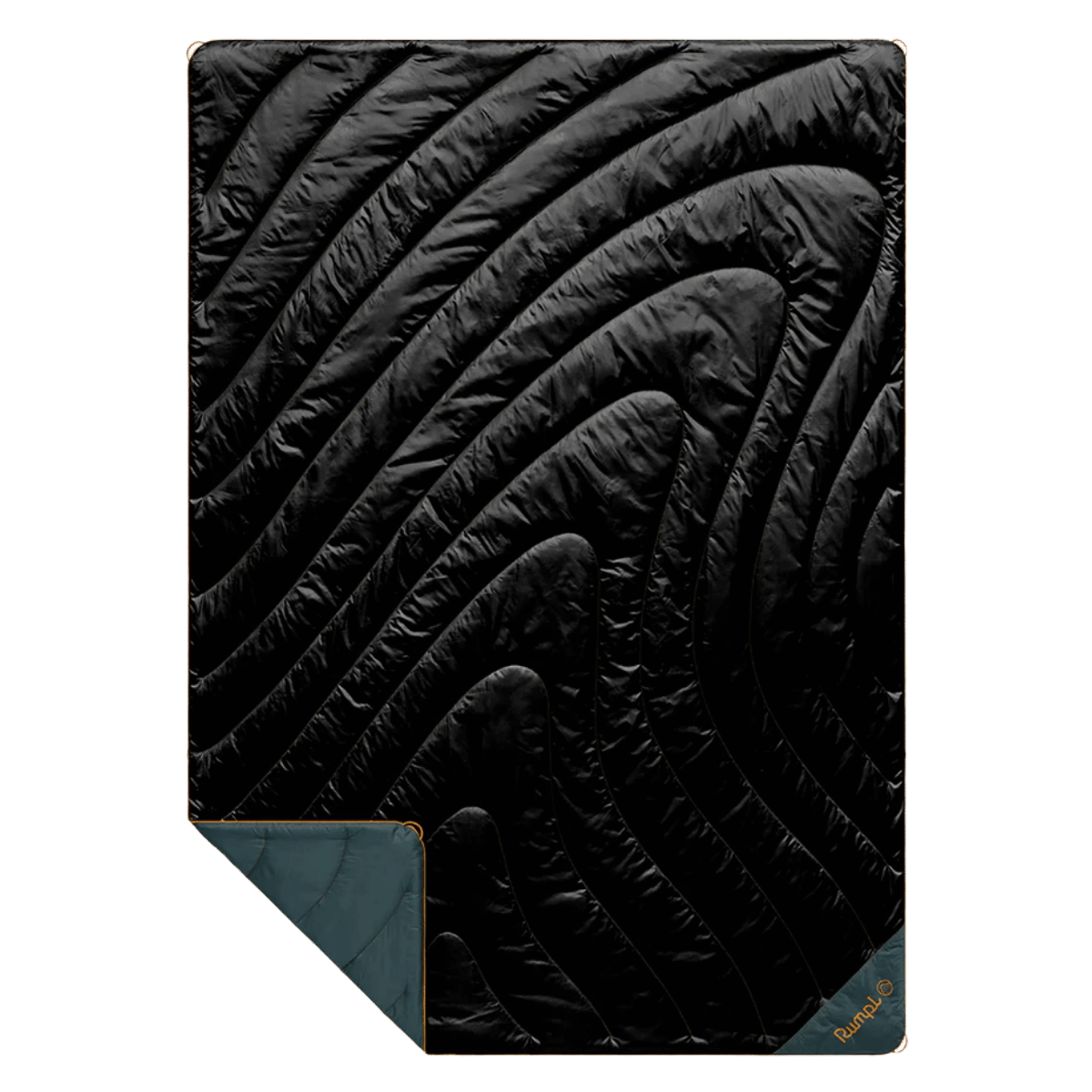 RUMPL ORIGINAL PUFFY BLANKET SOLID - BLACK