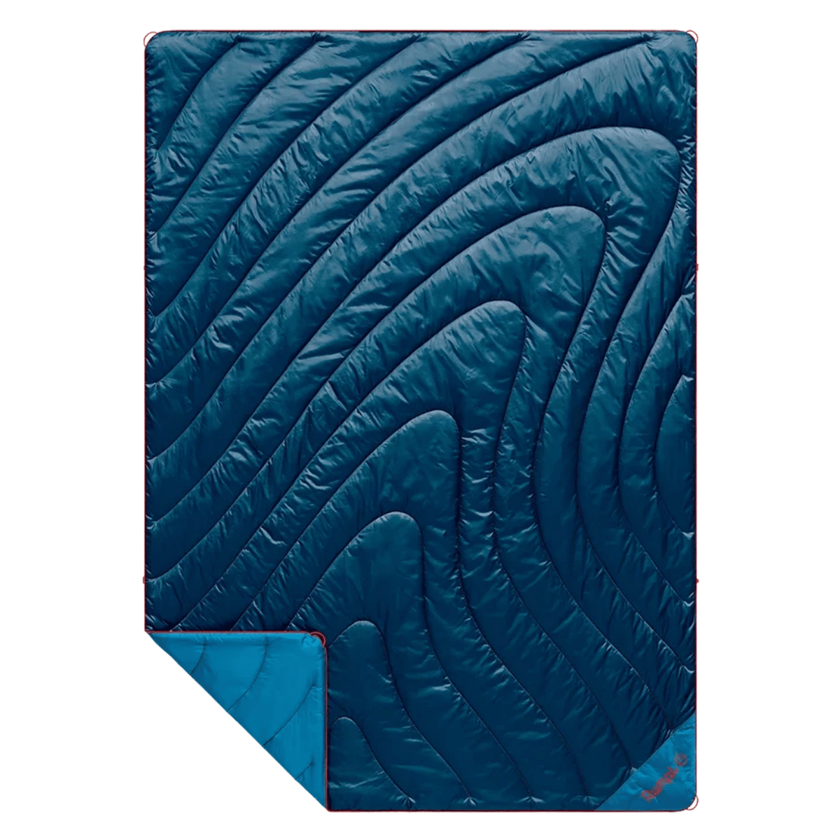 RUMPL ORIGINAL PUFFY BLANKET SOLID - DEEPWATER
