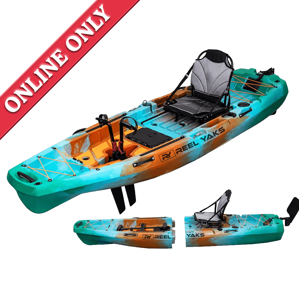 Reel Yaks Radar 10ft Fin Drive Modular Fishing Kayak showing its sold online only

