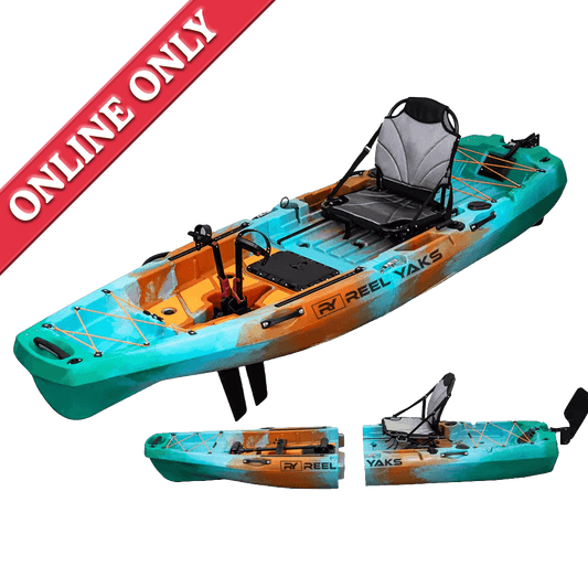 Reel Yaks Radar 10ft Fin Drive Modular Fishing Kayak showing its sold online only
