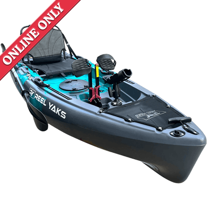 Raptor 9.5ft Fin Drive Modular Fishing Kayak Cyan Gray / in 2