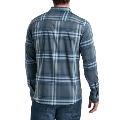 KUHL RESPONSE LITE LS SHIRT - CHARCOAL BLUE BACK