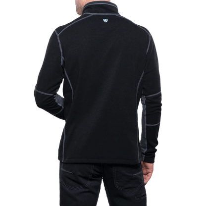 REVEL 1/4 ZIP - BLACK/STEEL BACK