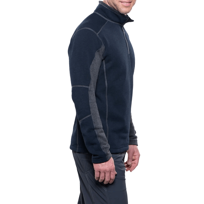 REVEL 1/4 ZIP - MUTINY BLUE/STEEL SIDE