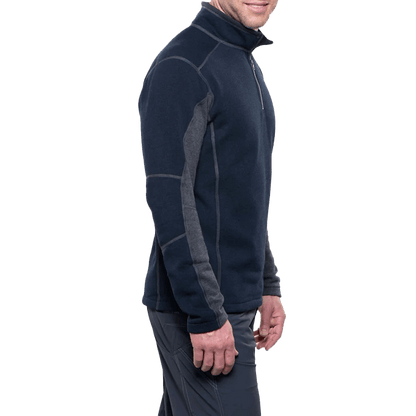 REVEL 1/4 ZIP - MUTINY BLUE/STEEL SIDE