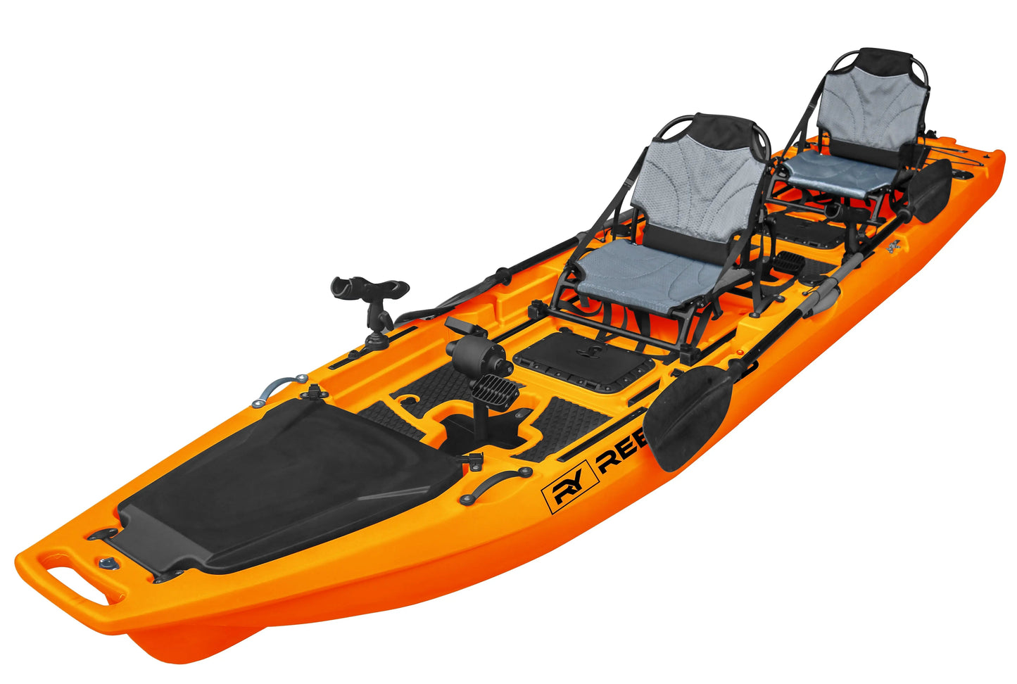 ReelYaks 13.8ft  Rocket Propeller Drive Tandem & Solo Modular Fishing Kayak | Propeller Drive | 550lbs Capacity | 3 Piece