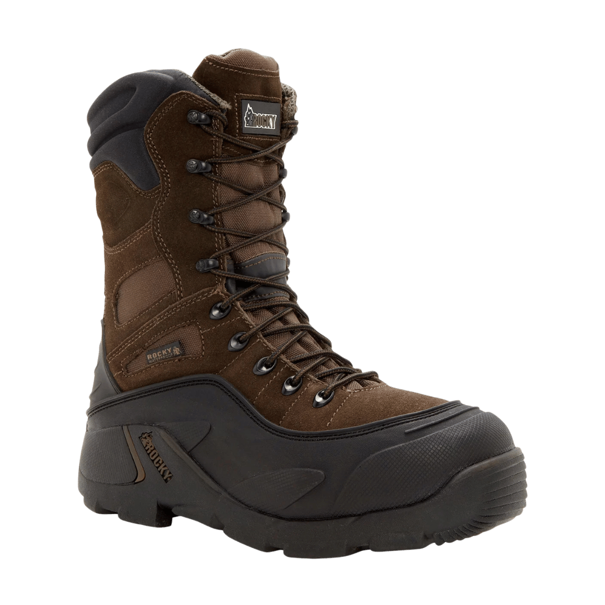 ROCKY BLIZZARD STALKER 9" 1200GR - BROWN -  FRONT ANGLED VIEW