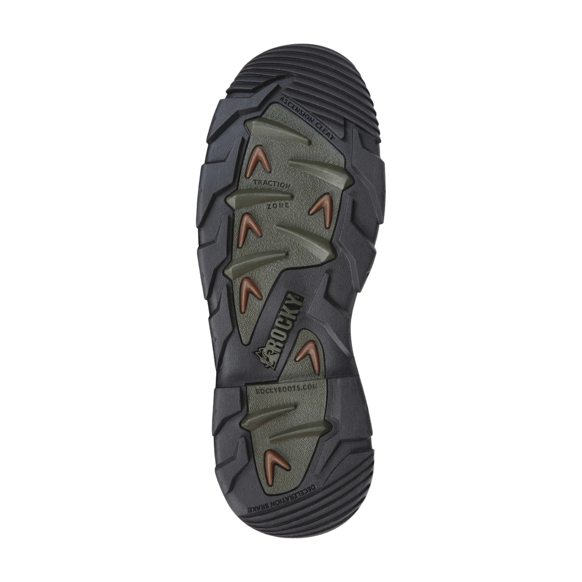 ROCKY BLIZZARD STALKER 9" 1200GR - BROWN - BOTTOM SOLE VIEW