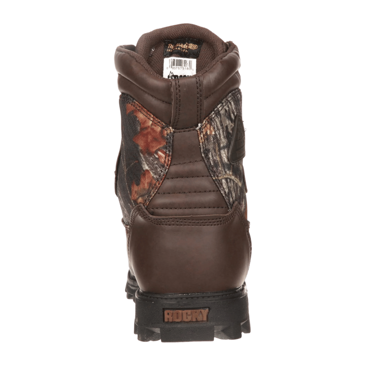 ROCKY BEARCLAW BIG KIDS' WATERPROOF 1000G INSULATED OUTDOOR BOOTS - BACK VIEW