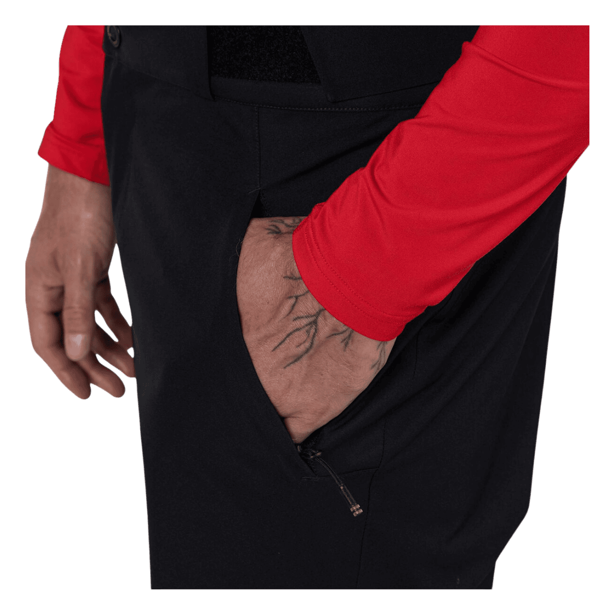 ROSSIGNOL MEN'S INSULATED SKI PANTS - BLACK - CLOSER SIDE VIEW