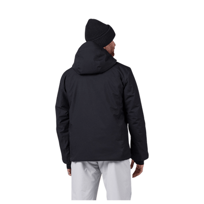 ROSSIGNOL MEN'S VELIKA INSULATED JACKET - BLACK - BACK VIEW