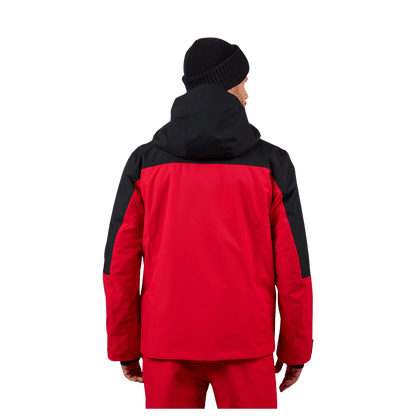 ROSSIGNOL MEN'S VELIKA INSULATED JACKET - SPORTS RED - BACK VIEW