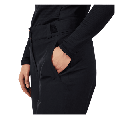 ROSSIGNOL WOMEN'S INSULATED SKI PANTS - BLACK - SIDE UPPER CLOSER VIEW