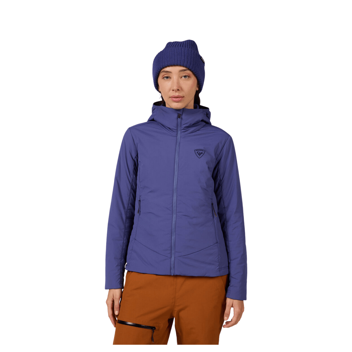 ROSSIGNOL WOMEN'S OPSIDE HOODIE JACKET - FUTURE BLUE - FRONT VIEW
