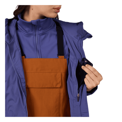 ROSSIGNOL WOMEN'S OPSIDE HOODIE JACKET - FUTURE BLUE - CLOSER INSIDE DETAILED VIEW