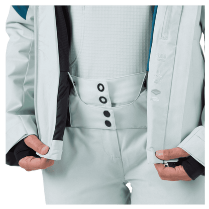 ROSSIGNOL WOMEN'S STRAWPILE SKI JACKET - STEAM - WAIST VIEW