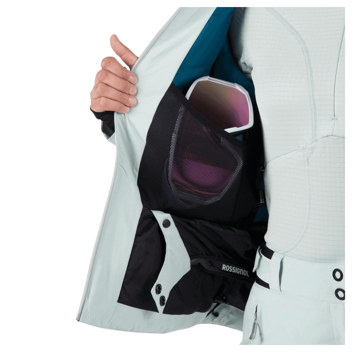 ROSSIGNOL WOMEN'S STRAWPILE SKI JACKET - STEAM_HEAD - INSIDE POCKET 2