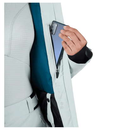 ROSSIGNOL WOMEN'S STRAWPILE SKI JACKET - STEAM - INSIDE POCKET