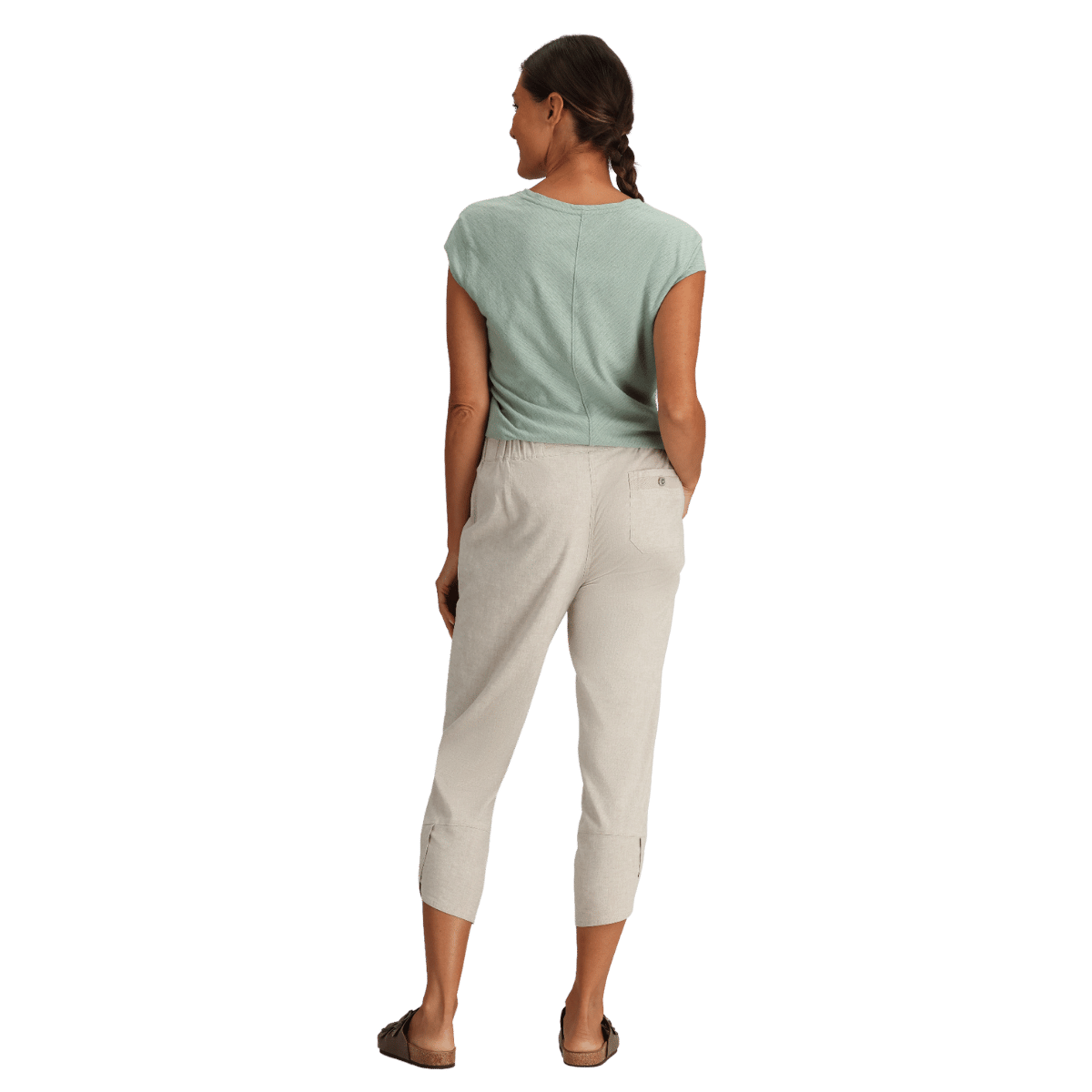 ROYAL ROBBINS WOMEN HEMPLINE CAPRI BLENDED UNDYED BACK VIEW