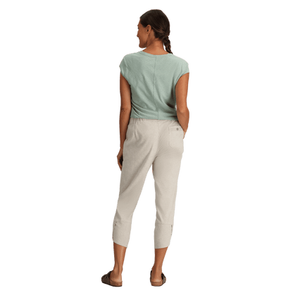 ROYAL ROBBINS WOMEN HEMPLINE CAPRI BLENDED UNDYED BACK VIEW