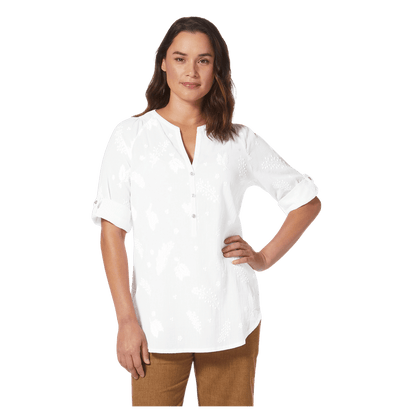ROYAL ROBBINS WOMEN OASIS TUNIC II 3/4 SLEEVE FRONT VIEW
