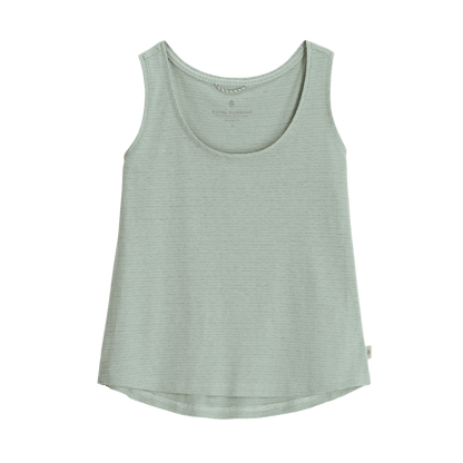 ROYAL ROBBINS WOMEN VACATIONER BOXY TANK SAGE LEAF STR FRONT VIEW