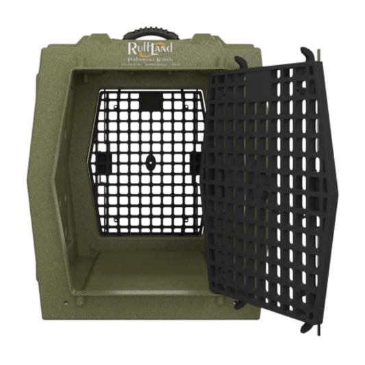 RUFF LAND PERFORMANCE KENNELS INTERMEDIATE DOUBLE DOOR OD GREEN KENNEL