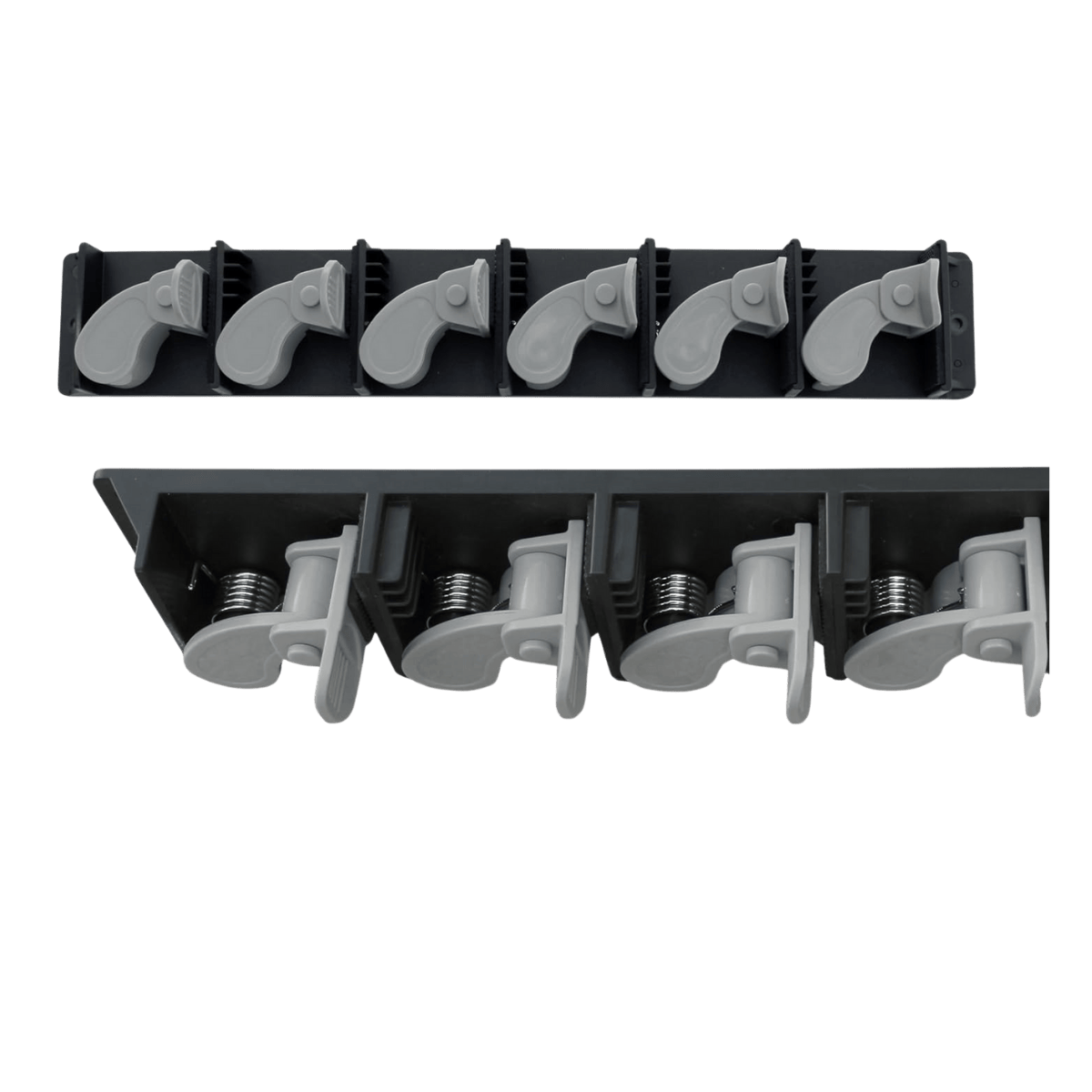 RUSH CREEK CREATIONS ROD WALL RACK W/ RUBBER GRIP - MULTI ANGLE VIEW