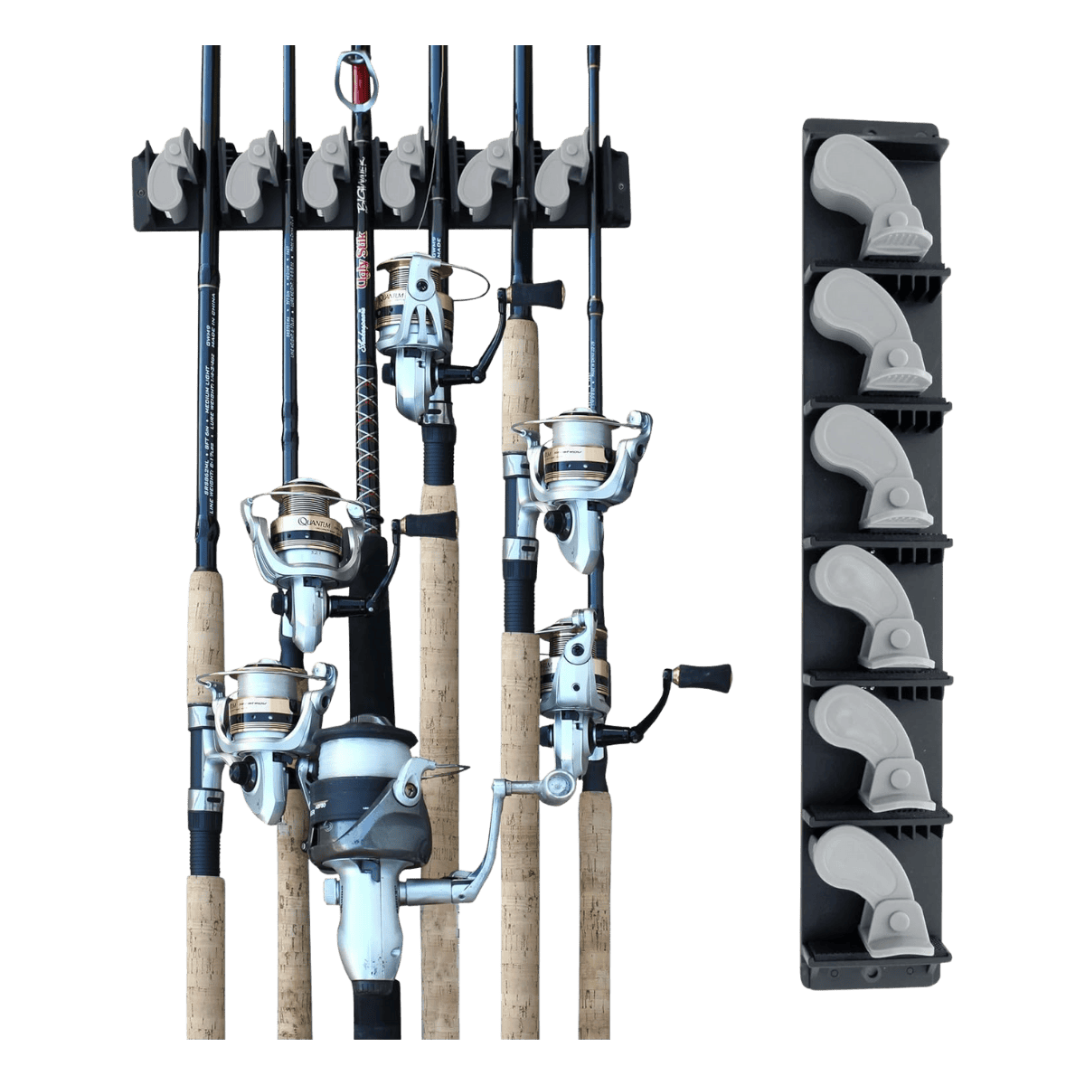 RUSH CREEK CREATIONS ROD WALL RACK W/ RUBBER GRIP - (WITH SAMPLES)