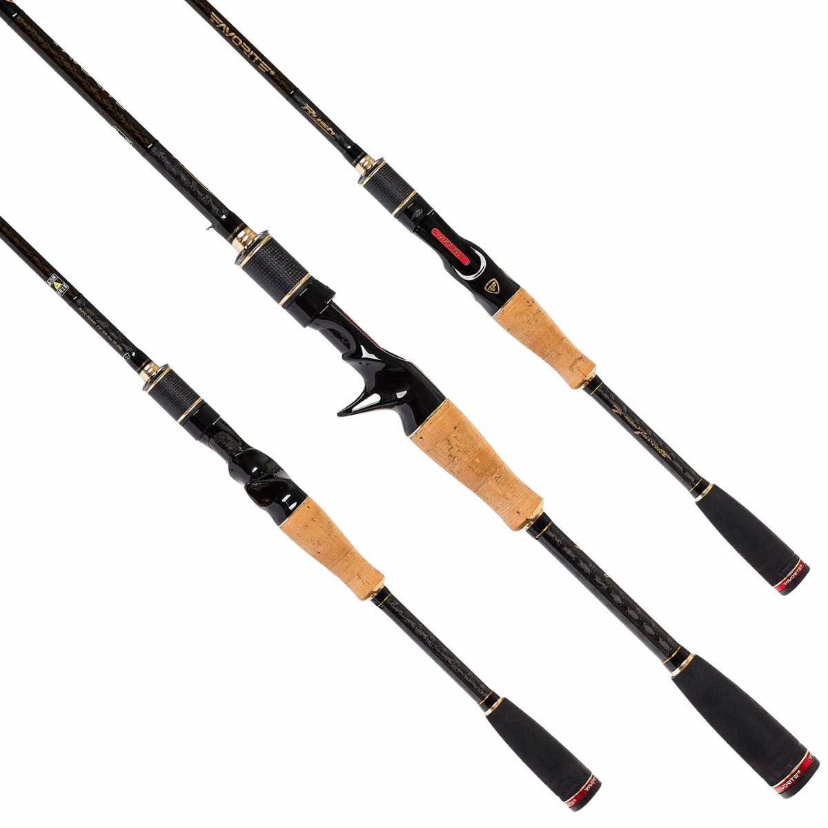 FAVORITE FISHING USA RUSH CASTING ROD - 3 ANGLES