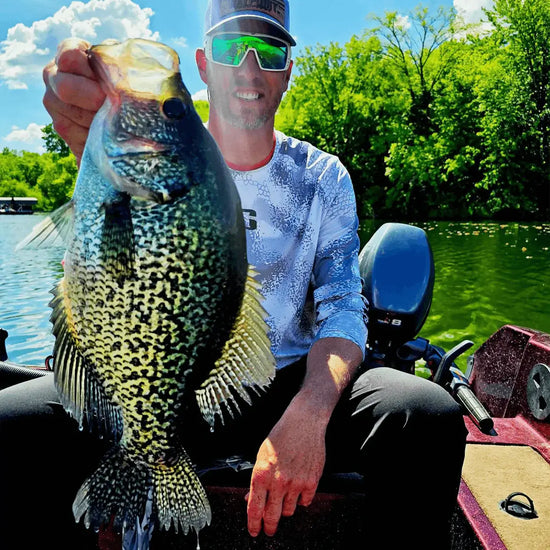 Ryan S. showing off his 3lb crappie caught in MN.