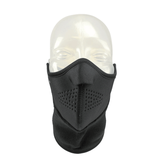 SEIRUS NEOFLEECE COMBO SCARF - BLACK - FRONT VIEW