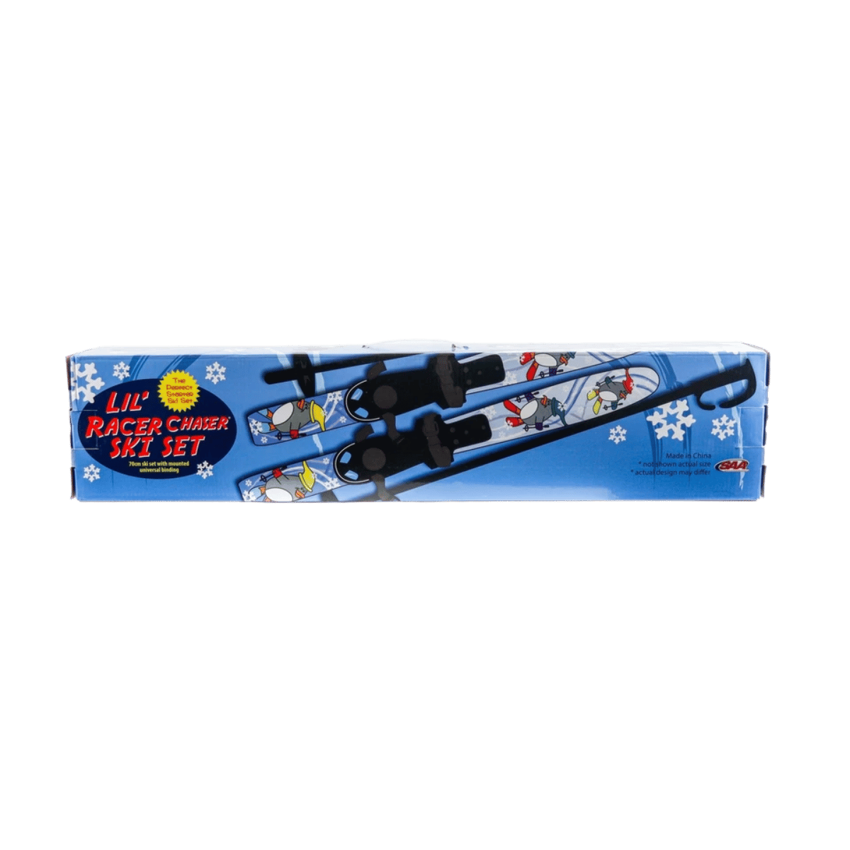 SAA LIL RACER CHASER SKI SET WITH ADJUSTABLE BINDINGS - PACKAGING VIEW
