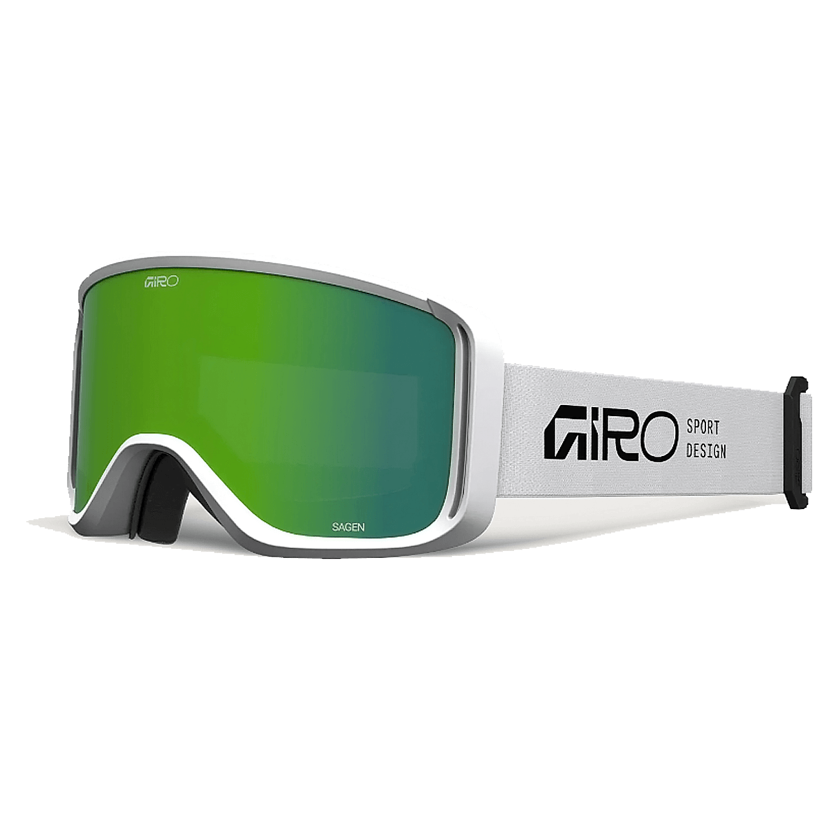 SAGEN GOGGLES WHITE STACKED GREEN