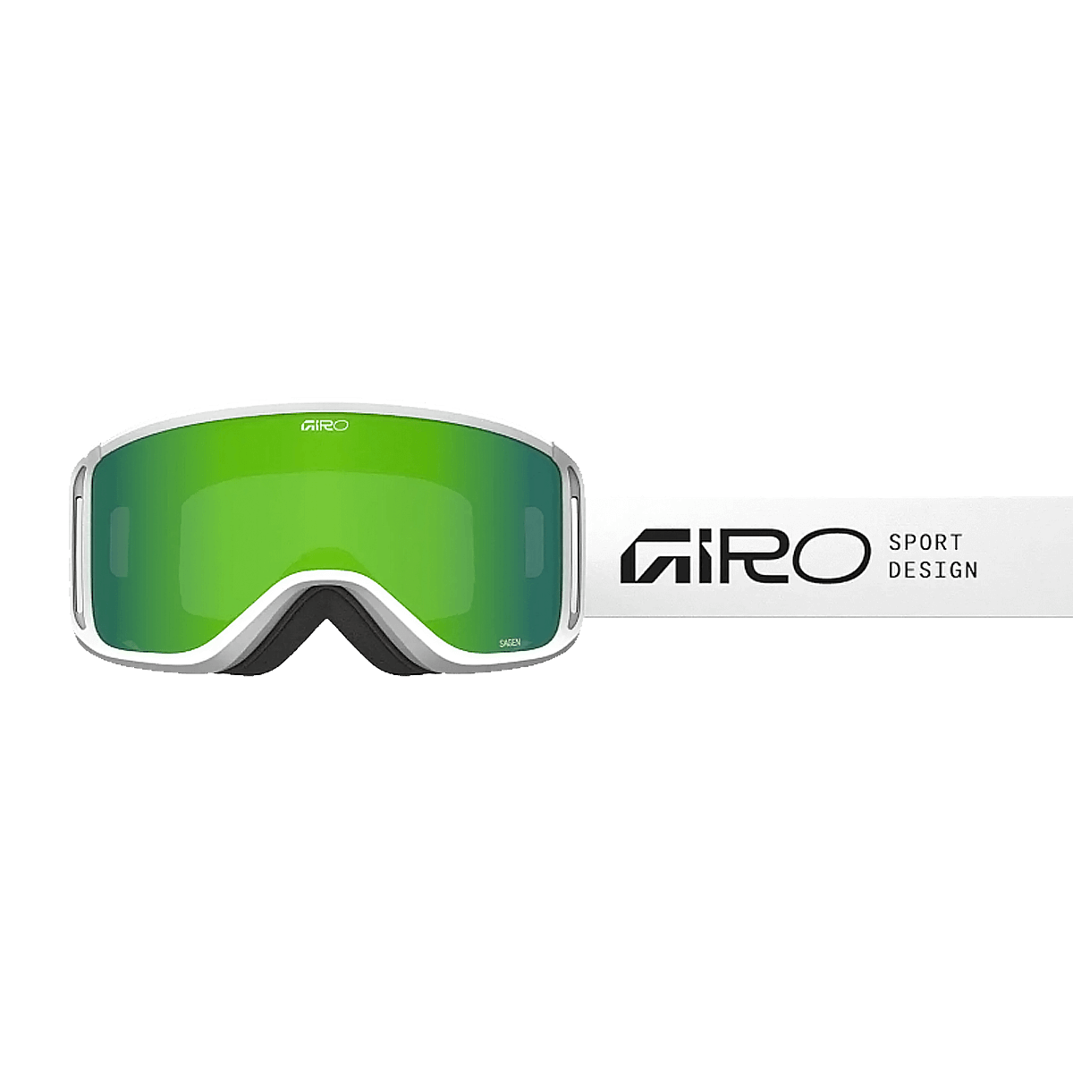 SAGEN GOGGLES WHITE STACKED GREEN