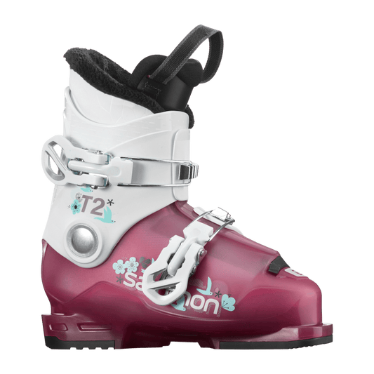 SALOMON T2 RT GIRLY JUNIOR SKI BOOTS 22/23 - SIDE VIEW 