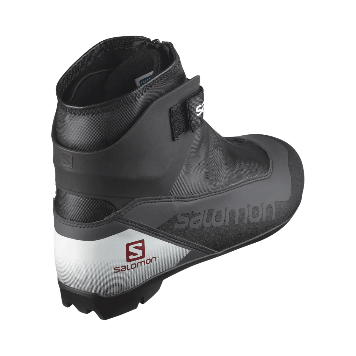 SALOMON ESCAPE PLUS PROLINK NORDIC BOOTS – 2022 – BLACK/WHITE - REAR VIEW