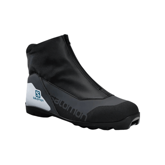 SALOMON ESCAPE PROLINK NORDIC BOOTS – BLACK/WHITE/BLUE – 2022 - FRONT ANGLE VIEW