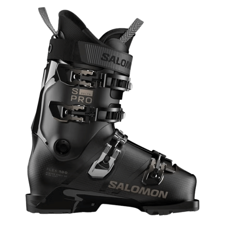 SALOMON S/PRO DELTA 100 GRIPWALK SKI BOOTS 2025/2026 – BLACK/BLACK/TITAN - SIDE VIEW