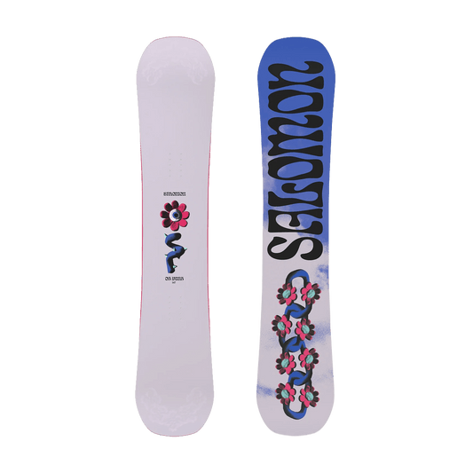 SALOMON WOMEN'S OH YEAH SNOWBOARD 2027 - FRONT AND BACK VIEW
