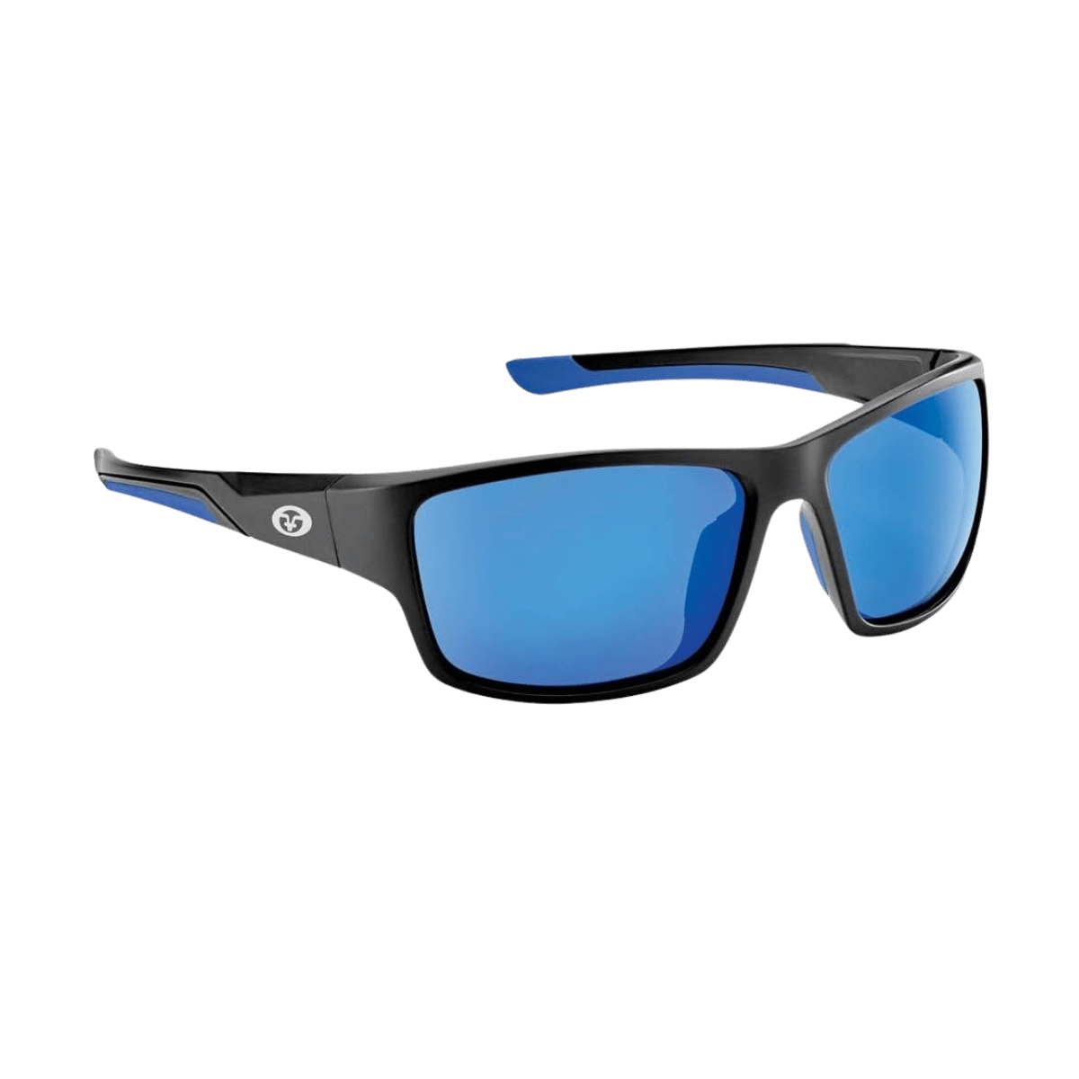 FLYING FISHERMAN SAND BANK SUNGLASSES - SMOKE-BLUE MIRROR - MATTE BLACK