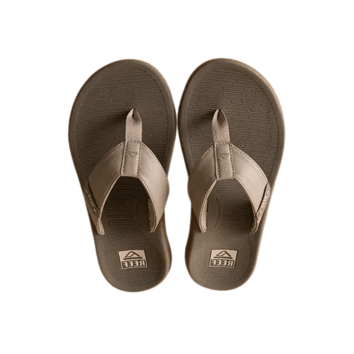 REEF MEN'S SANTA ANA FLIP - MOONROCK/BROWN - TOP VIEW