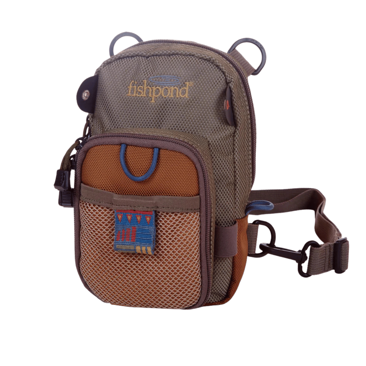 FISHPOND SAN JUAN VERTICAL CHEST PACK - SADDLE BROWN