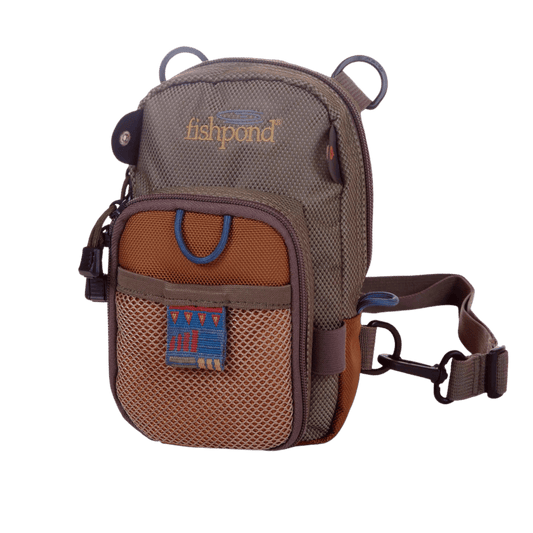 FISHPOND SAN JUAN VERTICAL CHEST PACK - SADDLE BROWN
