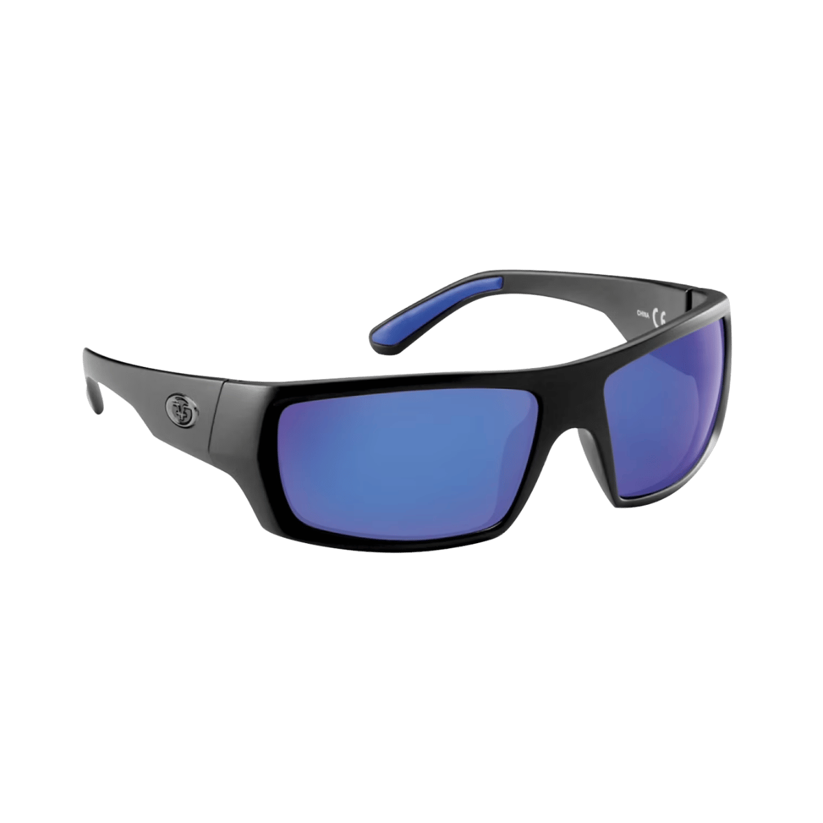FLYING FISHERMAN SARGASSO SUNGLASSES - MATTE BLACK/SMOKE - BLUE MIRROR