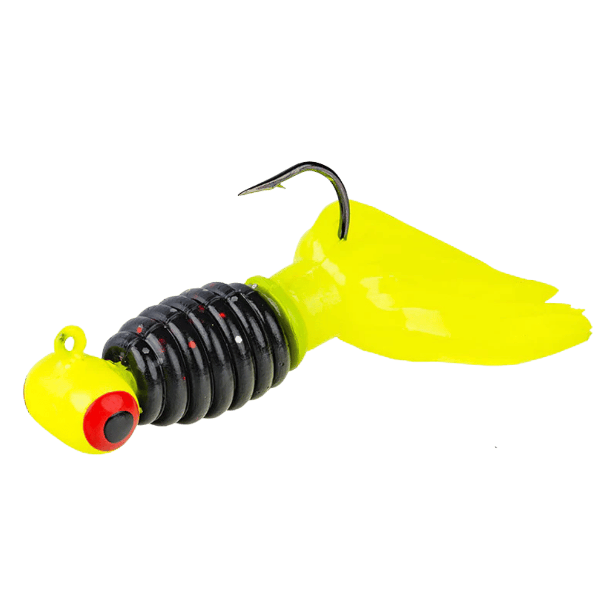 MR CRAPPIE SAUSAGE HEADS THUNDER 1/16 OZ - TUXEDO BLACK CHARTREUSE