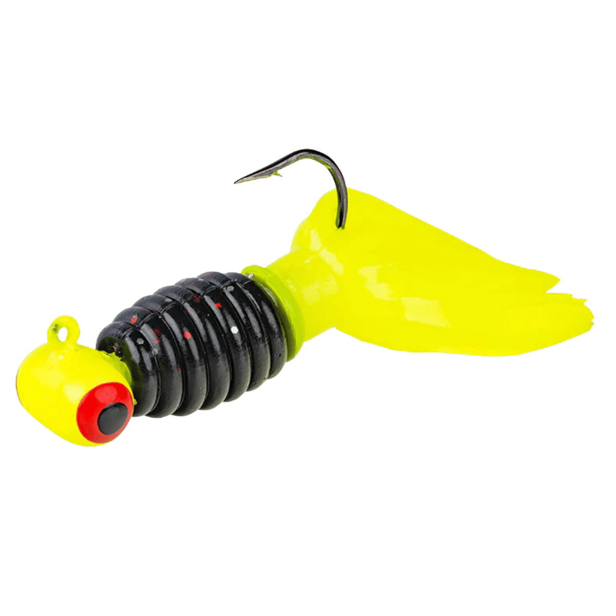 MR CRAPPIE SAUSAGE HEADS THUNDER 1/8 OZ - TUXEDO BLACK CHARTREUSE