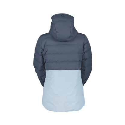 SCOTT USA WOMEN ULTIMATE WARM JACKET - METAL BLUE/GLACE BLUE - BACK VIEW