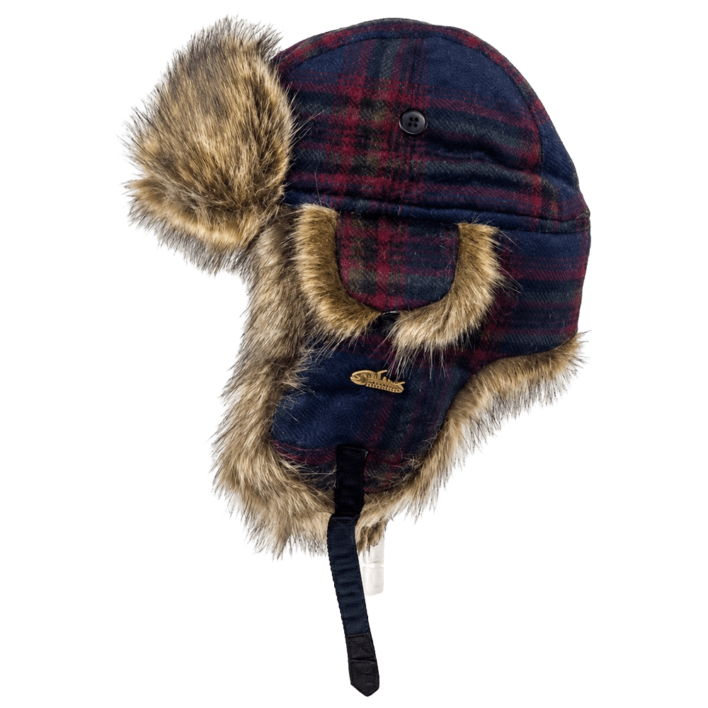 SCREAMER LANDRY TRAPPER HAT- NAVY/RED
