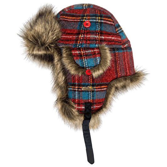 SCREAMER LANDRY TRAPPER HAT RED/TEAL
